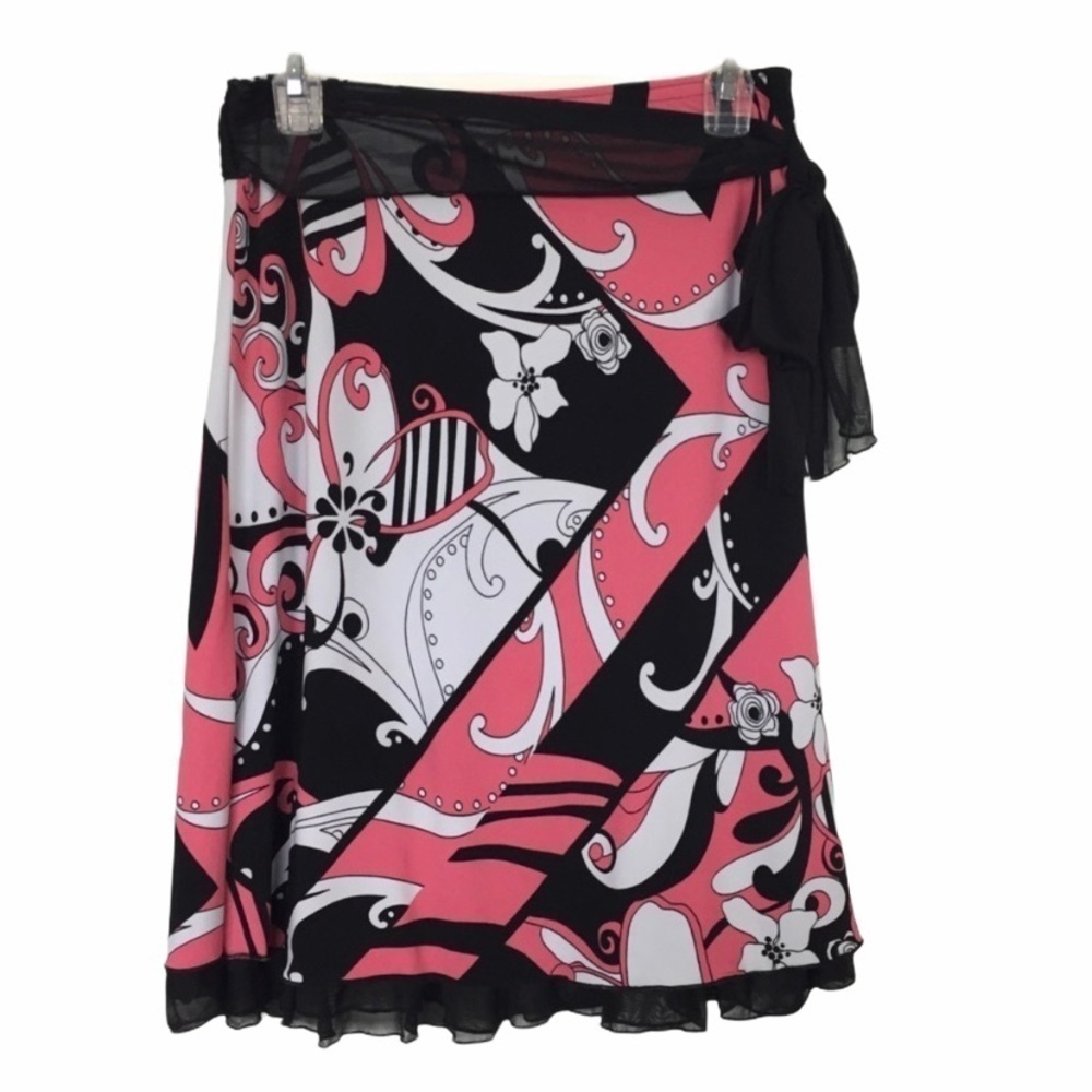 Wrapper Line A Patterned Loose Skirt M - Picture 8 of 9